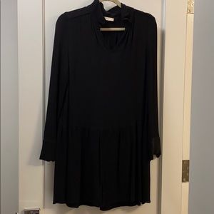 Ba&sh black mini long sleeve dress
